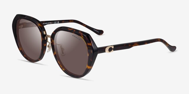 Coach HC8436 CBY93 Dark Tortoise AcetateSunglass Frames from EyeBuyDirect, Angle View