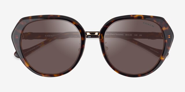 Coach HC8436 CBY93 Dark Tortoise AcetateSunglass Frames from EyeBuyDirect, Closed View