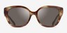 Coach HC8438U CBY94 Striated Bark Moss AcétateSoleil de Lunette de vue d'EyeBuyDirect, Vue de Face