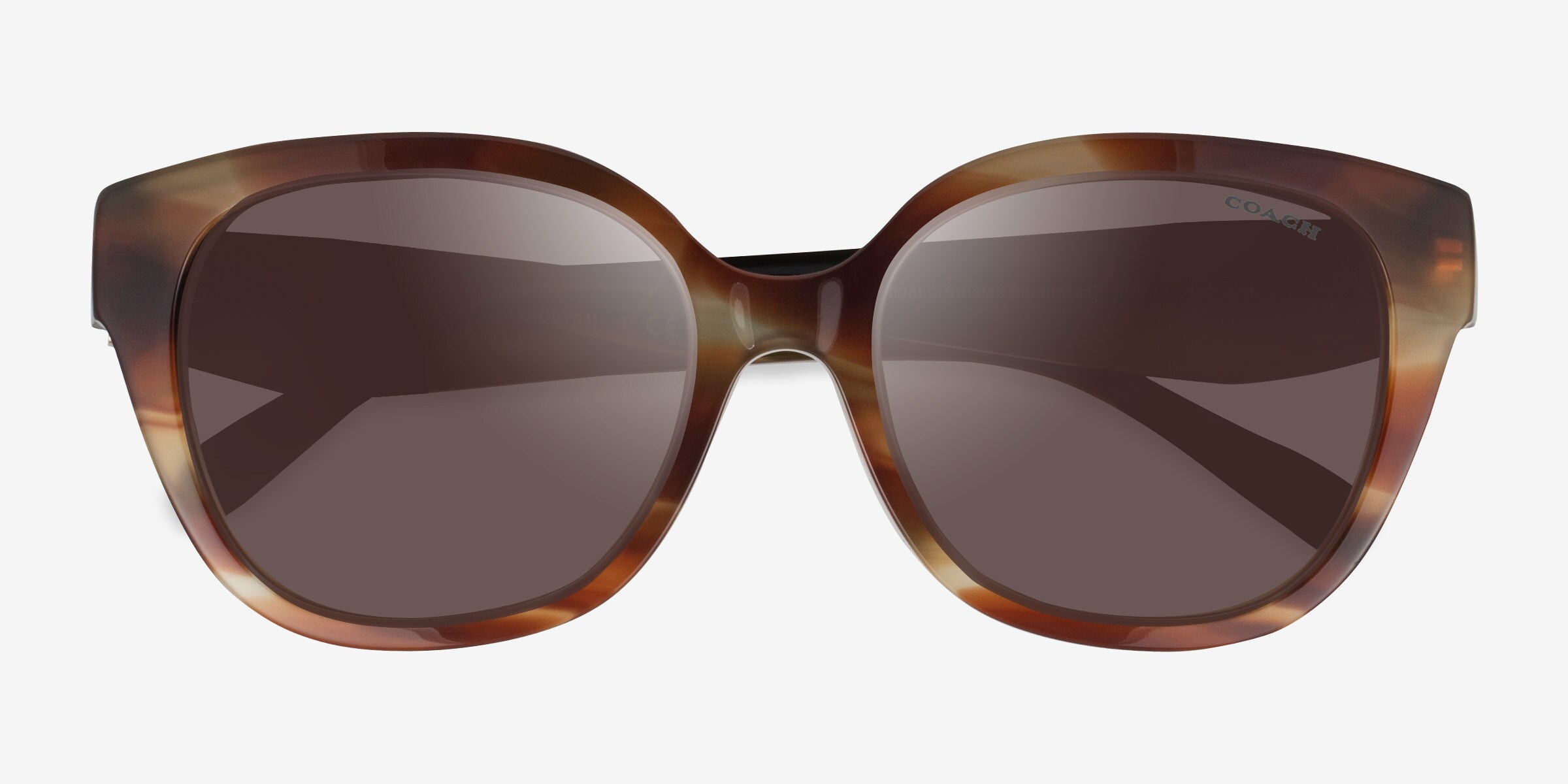 Coach HC8438U CBY94 - Square Striated Bark Moss Frame Sunglasses