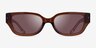 Coach HC8439U CBZ52 Transparent Brown AcetateSunglass Frames from EyeBuyDirect, Front View