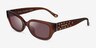 Coach HC8439U CBZ52 Transparent Brown AcetateSunglass Frames from EyeBuyDirect, Angle View