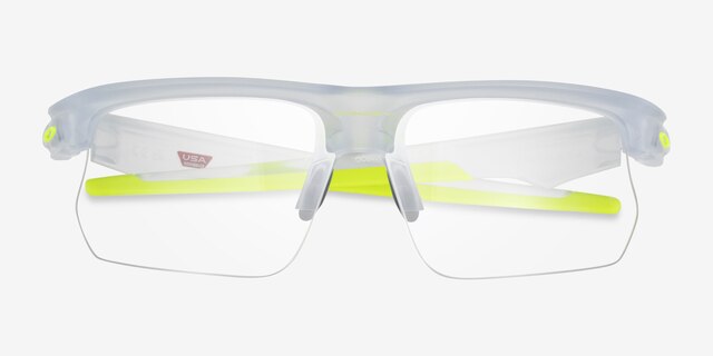 Oakley Bisphaera Matte Clear Eco-friendlySunglass Frames from EyeBuyDirect, Closed View
