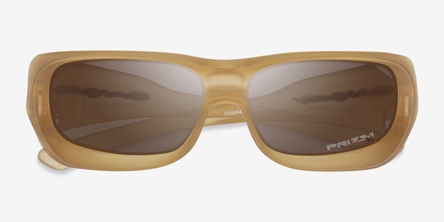 Oakley De Soto Matte Transparent Light Curry PlastiqueSoleil de Lunette de vue d'EyeBuyDirect, Vue Rapprochée
