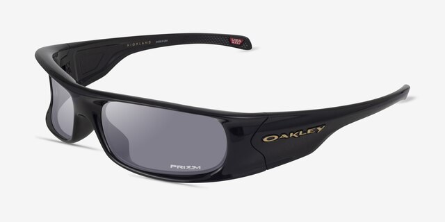 Oakley Highland Black Eco-friendlySunglass Frames from EyeBuyDirect, Angle View