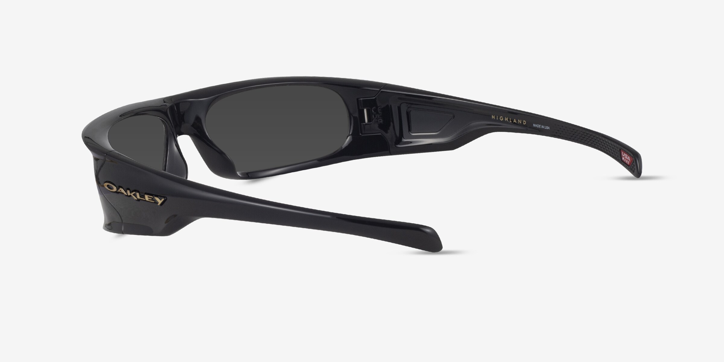 Oakley Highland - Rectangle Black Frame Prescription Sunglasses