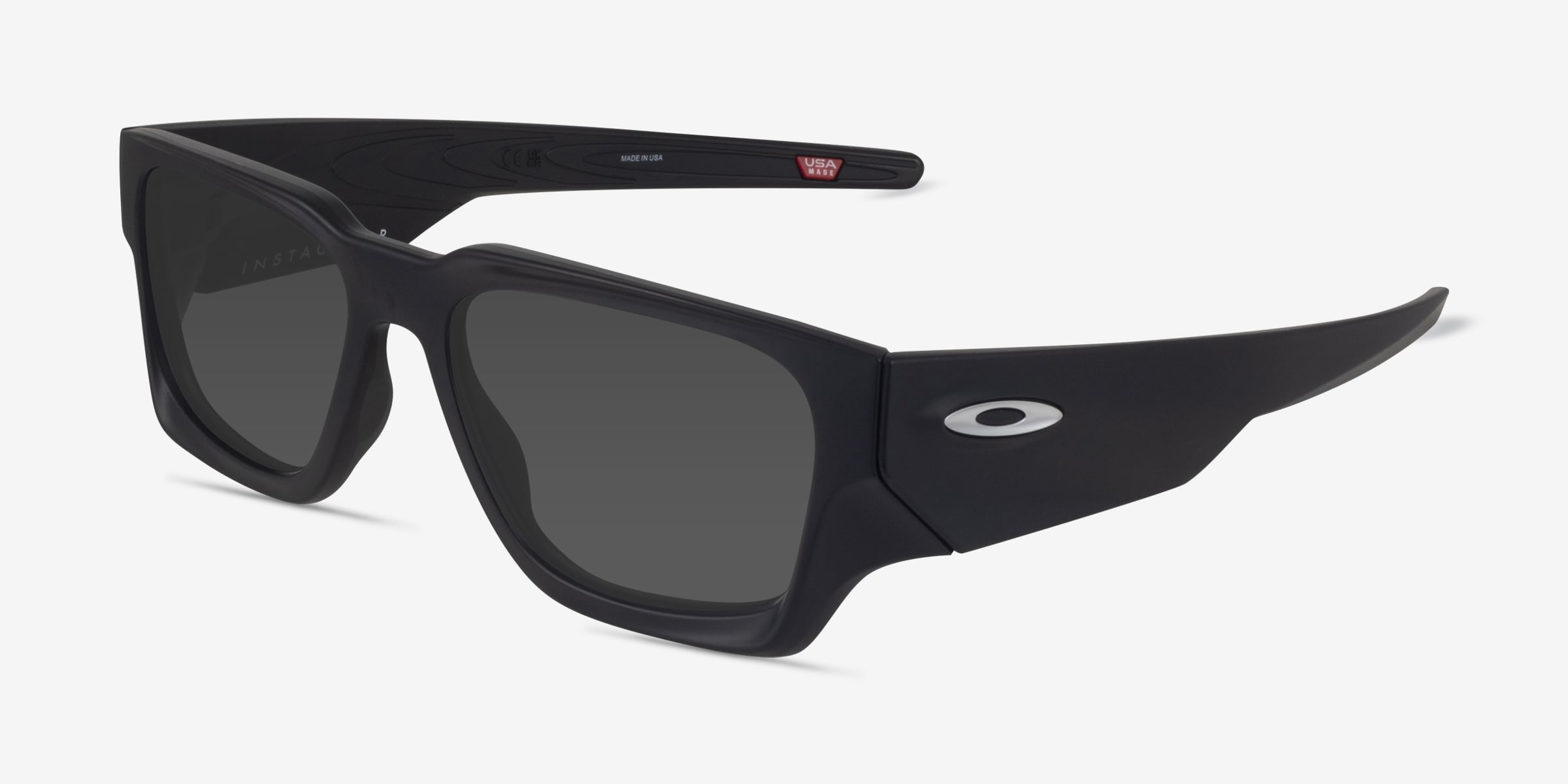 Oakley Instagator - Rectangle Matte Black Frame Sunglasses For Men