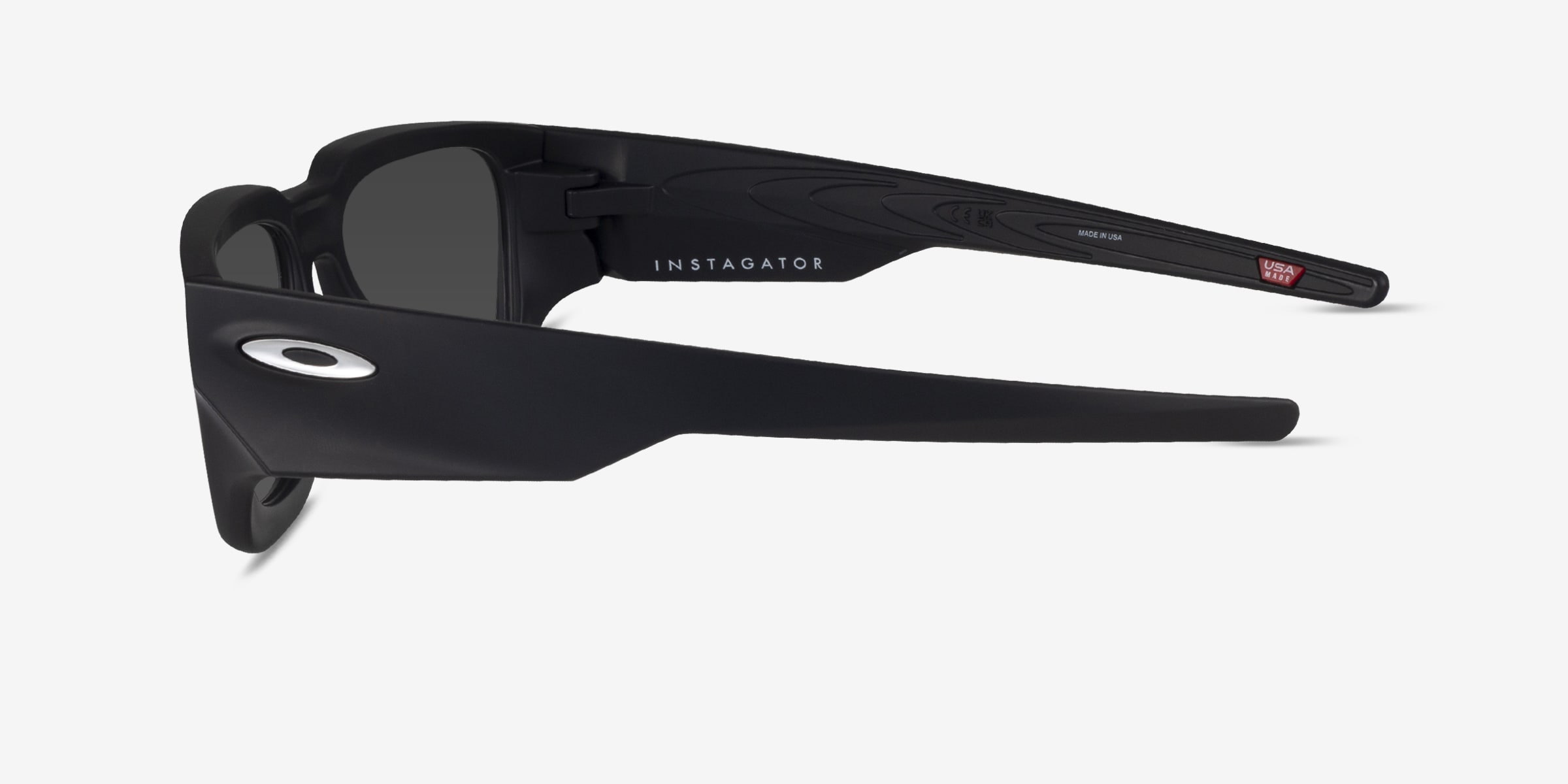 Oakley Instagator - Rectangle Matte Black Frame Sunglasses For Men