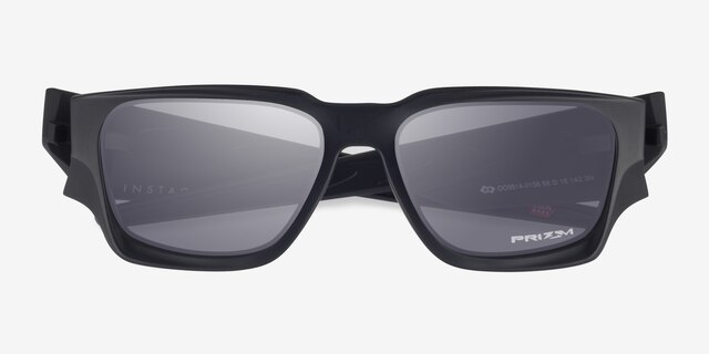 Oakley Instagator Matte Black Eco-friendlySunglass Frames from EyeBuyDirect, Closed View