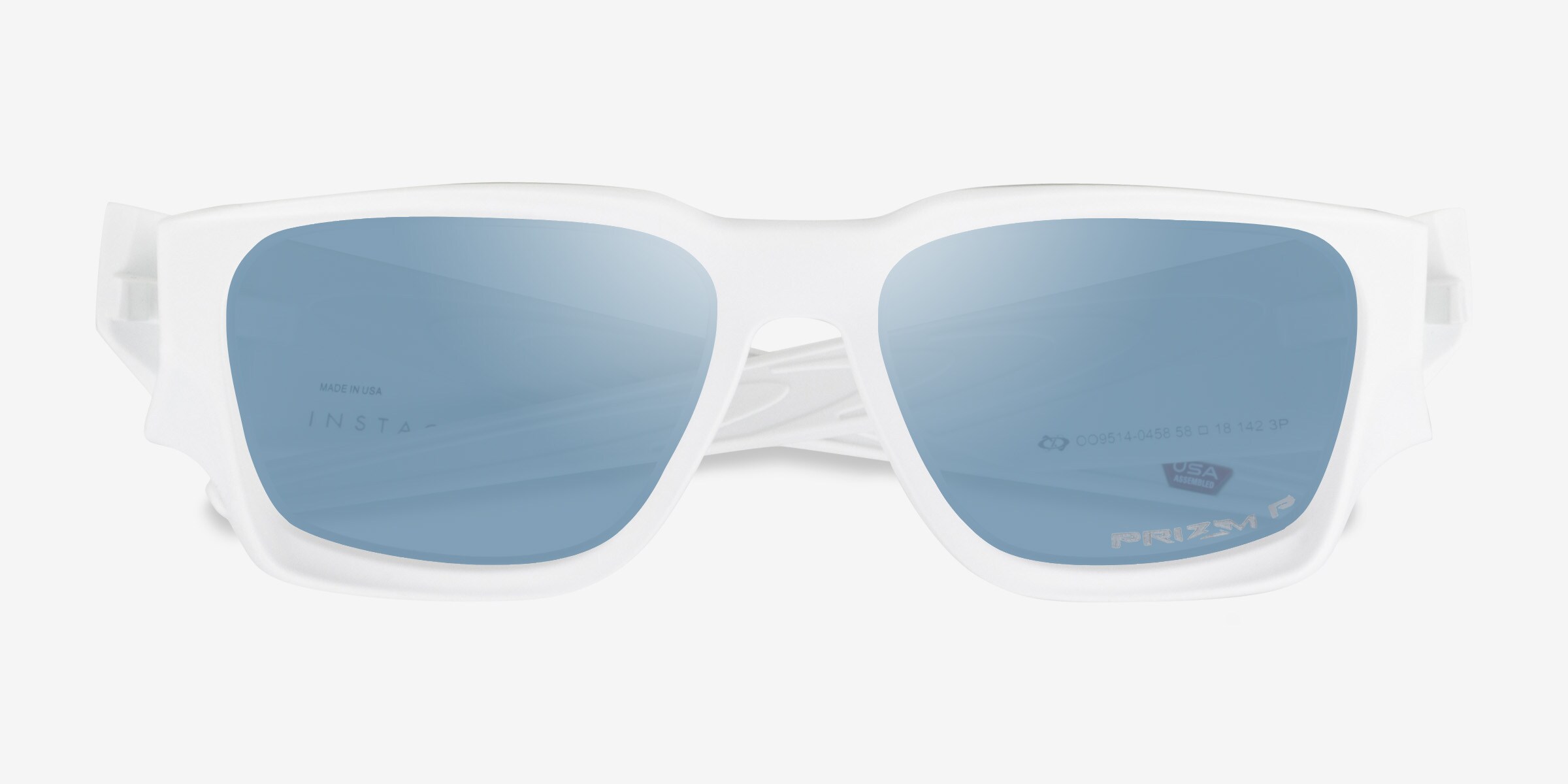 Oakley Instagator - Rectangle Matte White Frame Sunglasses For Men
