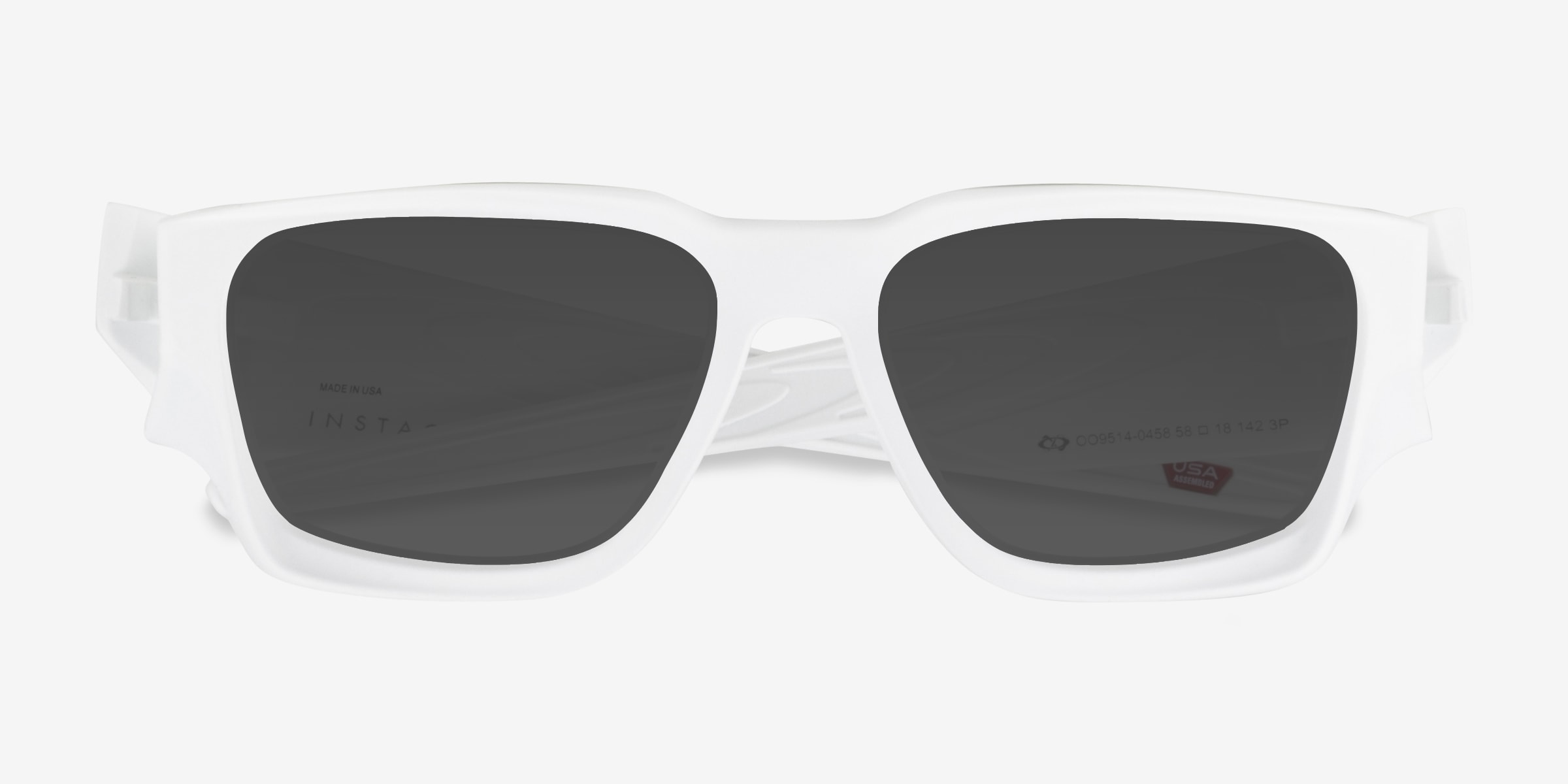 Oakley Instagator - Rectangle Matte White Frame Sunglasses For Men