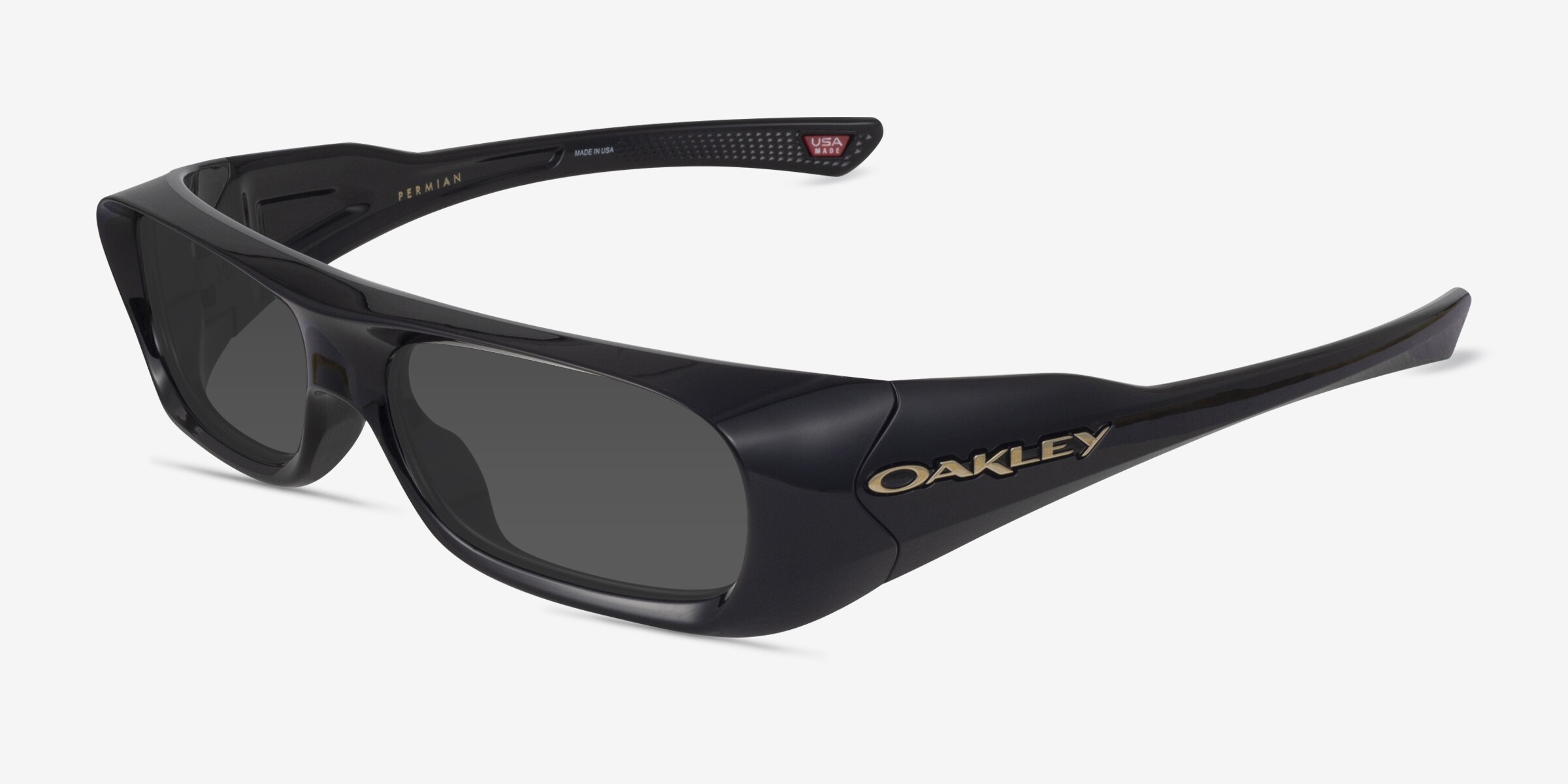 Oakley Permian - Rectangle Black Frame Prescription Sunglasses