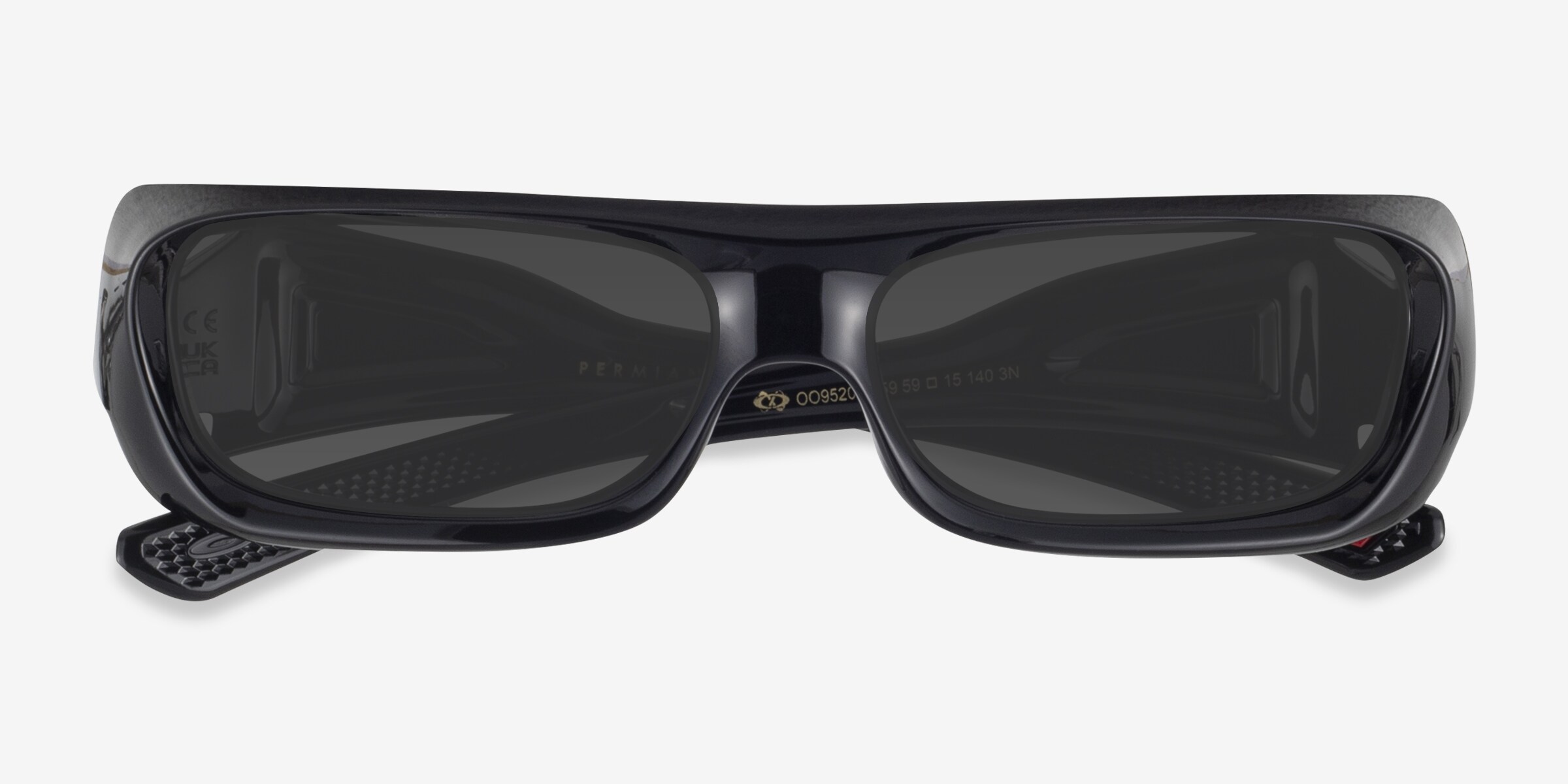 Oakley Permian - Rectangle Black Frame Prescription Sunglasses