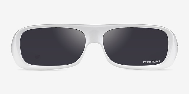 Oakley Permian Pearl White Eco-friendlySunglass Frames from EyeBuyDirect, Front View