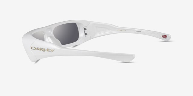 Oakley Permian Pearl White Eco-friendlySunglass Frames from EyeBuyDirect, Side View
