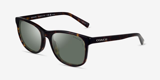 Coach HC8283U L1119 Écaille Noire AcétateSoleil de Lunette de vue d'EyeBuyDirect, Vue d'Angle