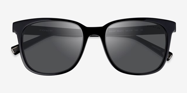 Coach HC8313U C2095 Noir AcétateSoleil de Lunette de vue d'EyeBuyDirect, Vue Rapprochée