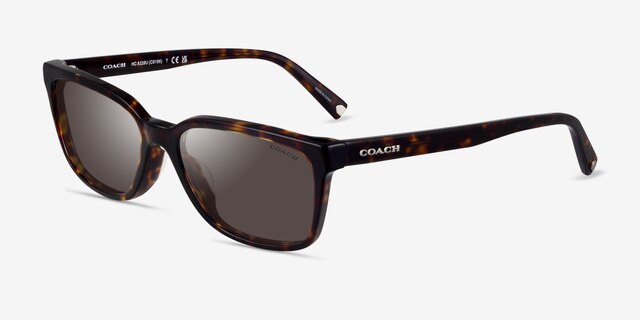 Coach HC8328U C6196 Écaille Noire AcétateSoleil de Lunette de vue d'EyeBuyDirect, Vue d'Angle