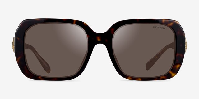 Coach HC8329U C6188 Dark Tortoise AcetateSunglass Frames from EyeBuyDirect, Front View