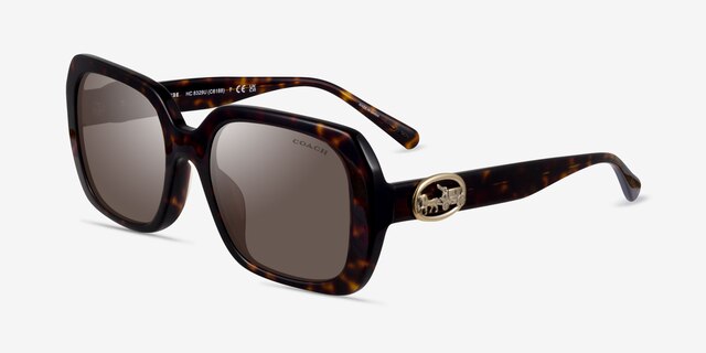 Coach HC8329U C6188 Dark Tortoise AcetateSunglass Frames from EyeBuyDirect, Angle View