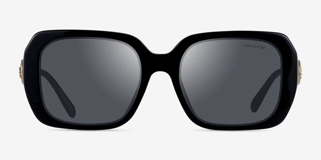 Coach HC8329U C6188 Noir AcétateSoleil de Lunette de vue d'EyeBuyDirect, Vue de Face