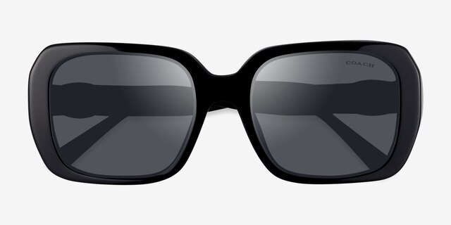 Coach HC8329U C6188 Noir AcétateSoleil de Lunette de vue d'EyeBuyDirect, Vue Rapprochée
