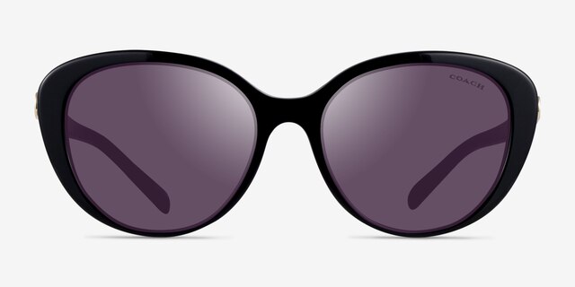 Coach HC8348U Cd479 Noir AcétateSoleil de Lunette de vue d'EyeBuyDirect, Vue de Face