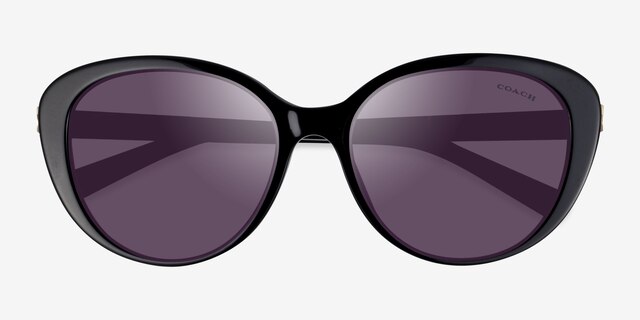 Coach HC8348U Cd479 Noir AcétateSoleil de Lunette de vue d'EyeBuyDirect, Vue Rapprochée