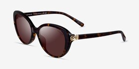 Coach HC8348U CD479 Écaille Noire Acétate Soleil de Lunette de vue d'EyeBuyDirect, Vue d'Angle