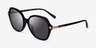 Coach HC8377U Cl928 Noir AcétateSoleil de Lunette de vue d'EyeBuyDirect, Vue d'Angle