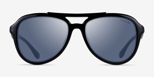 Coach HC8406U Cw183 Noir PlastiqueSoleil de Lunette de vue d'EyeBuyDirect, Vue de Face