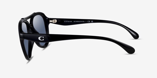 Coach HC8406U Cw183 Noir PlastiqueSoleil de Lunette de vue d'EyeBuyDirect, Vue de Côté