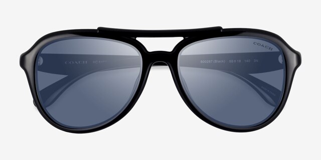 Coach HC8406U Cw183 Noir PlastiqueSoleil de Lunette de vue d'EyeBuyDirect, Vue Rapprochée