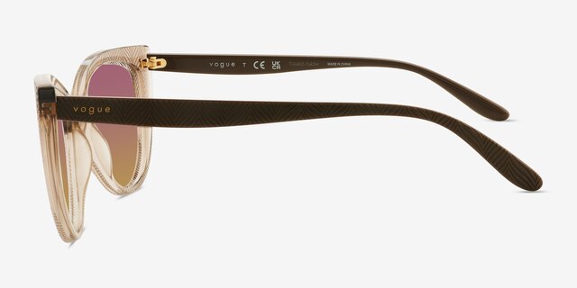 Vogue Eyewear VO5484S Transparent Brown PlasticSunglass Frames from EyeBuyDirect, Side View