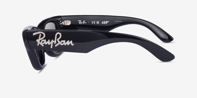 Ray-Ban RB4940B Wayfarer Puffer Black With Strass PlasticSunglass Frames from EyeBuyDirect, Side View