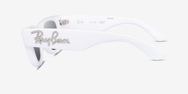 Ray-Ban RB4940B Wayfarer Puffer White With Strass PlasticSunglass Frames from EyeBuyDirect, Side View