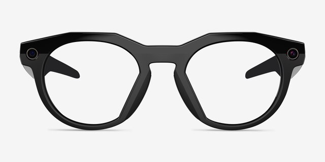 Oakley Meta HSTN Shiny Black Plastic from EyeBuyDirect, Front View