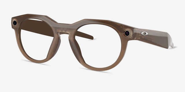 Oakley Meta HSTN Brown Smoke Plastic from EyeBuyDirect, Angle View