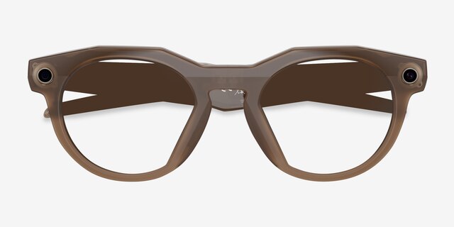 Oakley Meta HSTN Brown Smoke Plastic from EyeBuyDirect, Closed View