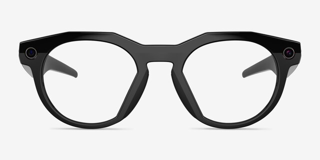 Oakley Meta HSTN Polished Black Plastic from EyeBuyDirect, Front View