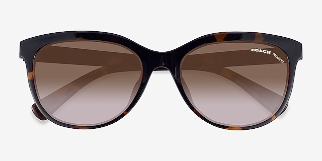 Coach HC8285U L1137 Dark Tortoise PlasticSunglass Frames from EyeBuyDirect, Closed View