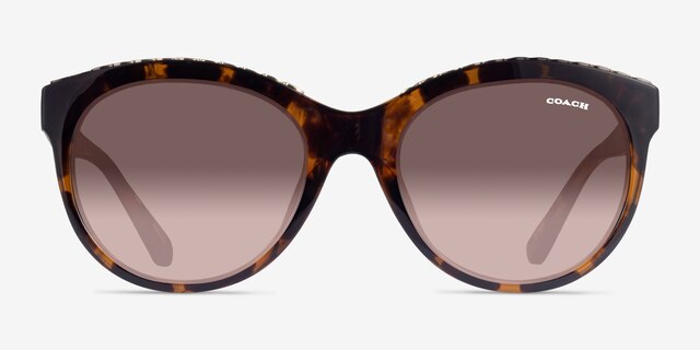 Coach HC8297U L1149 Dark Tortoise PlasticSunglass Frames from EyeBuyDirect, Front View