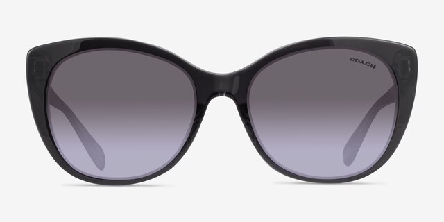 Coach HC8365U CH566 Black Transparent Gray AcetateSunglass Frames from EyeBuyDirect, Front View
