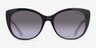 Coach HC8365U CH566 Black Transparent Gray AcetateSunglass Frames from EyeBuyDirect, Front View
