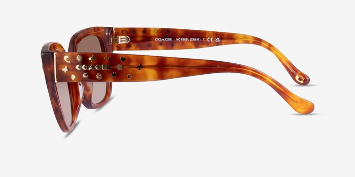 Coach HC8392U CR611 Caramel Tortoise Acétate Soleil de Lunette de vue d'EyeBuyDirect