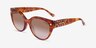 Coach HC8393U CR612 Caramel Tortoise AcetateSunglass Frames from EyeBuyDirect, Angle View