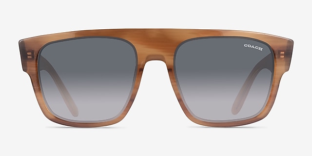 Ray-Ban RB0360S Drifter Striped Brown PlasticSunglass Frames from EyeBuyDirect, Front View