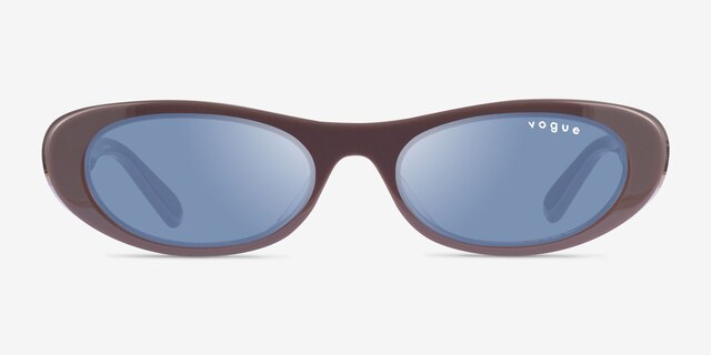 Vogue Eyewear Oval Sunglasses Plastic/Acetate Full Rim Amazon.com: Vogue Eyewear Woman Sunglasses Black Frame, Dark  main image 3