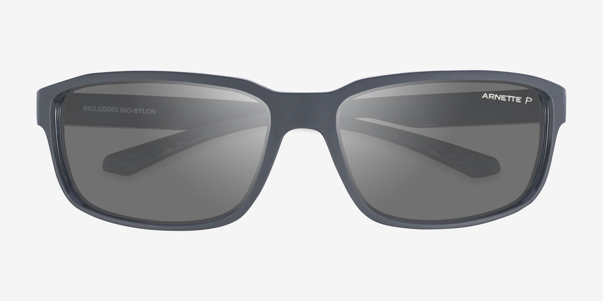 アーネット arnette サングラス ARNETTE AN4373 - Rectangle Matte Recycled Black Frame Sunglasses