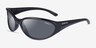 ARNETTE Raven Recycled Black Matériaux biosourcésSoleil de Lunette de vue d'EyeBuyDirect, Vue d'Angle